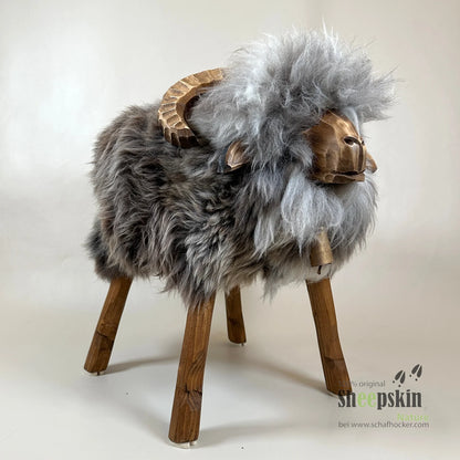 Premium Design Tierhocker ➤ Schafhocker Sir Adam das