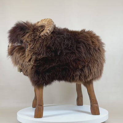 Premium Design Tierhocker Schafhocker »Hansi« das Mufflon braun
