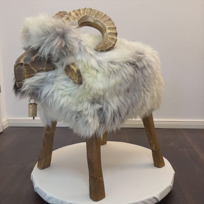 absolute unique piece | Sheep stool Mouflon Brad | Designer stool sheep animal stool
