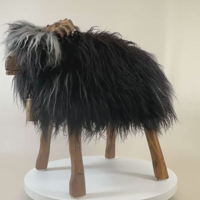 Taburete de oveja pieza absolutamente única “Reto” el salvaje Bua limitado Locki ram