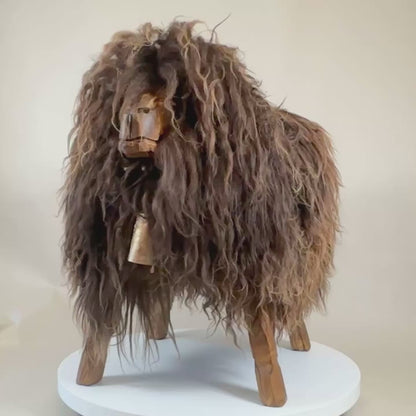 Schafhocker absolutes Einzelstück »Bonnie« das wilde Madl coffee Locki