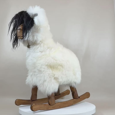 »Stella« the alpaca rocking sheep rocking horse white for children