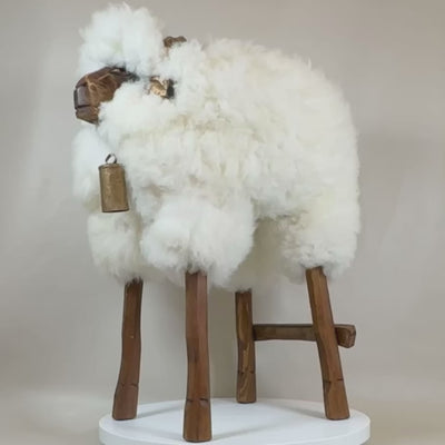 Design bar stool animal stool sheep stool "Sepp" the gentle Bua" ram white