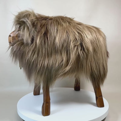 Premium animal stool sheep stool »Antonia« the wild girl fox