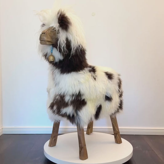 Fåreskammel Alpaca Luna Designer skammel Dyreskammel