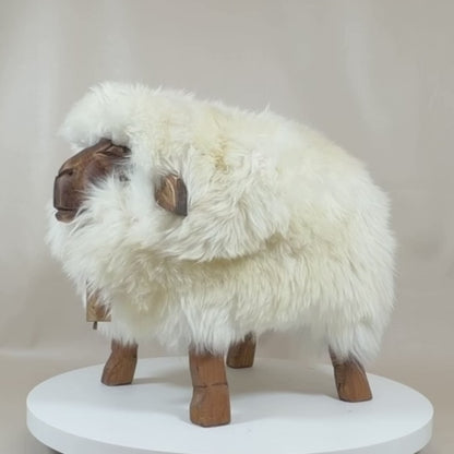 Schafhocker Kinderhocker Madl »Larissa« die Elegante eisbärweiß