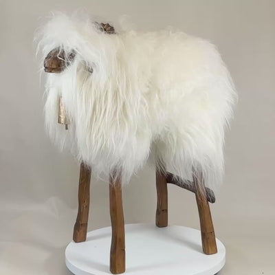 Design bar stool animal stool sheep stool “Ferdl” the charming Bua Island white