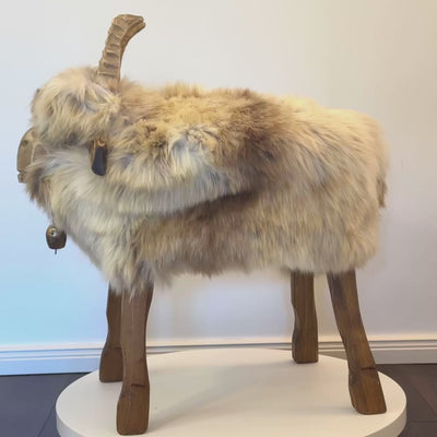 Premium design dierenkruk schapenkruk »Gretl« de brutale geit light limited