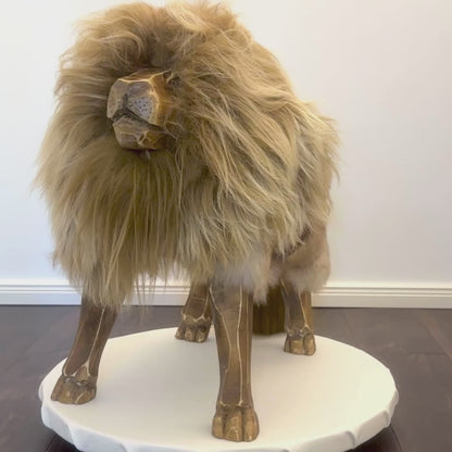 Fårestol løve Simba designer skammel dyreskammel
