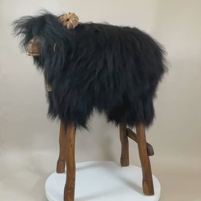 Design Barhocker Tierhocker Schafhocker »Joe« der wilde Bua Island schwarz