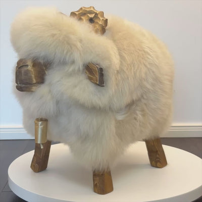 Schafhocker Sheepskin Nature Clemens
