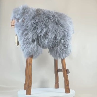 Bar stool »Sterling« the classic Madl silver gray sheep stool