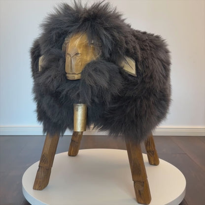 Sheep stool ➳ Michi the cool girl ➳ anthracite stool designer animal stool sheep