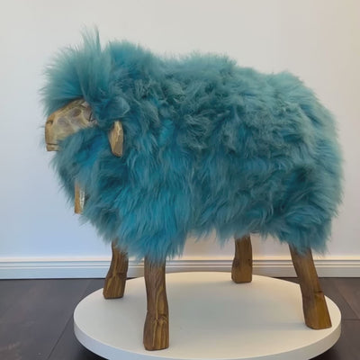 Premium design eläinten jakkara lampaan jakkara »Tiffany« kuninkaallinen tyttö turkoosi