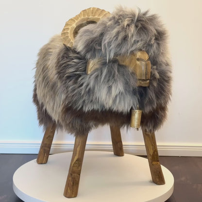 absolute unique piece | Sheep stool Mouflon Maurice | Designer chair