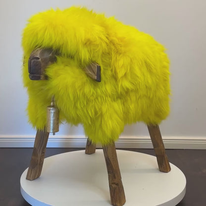 Sheep stool ➳ Sunny the happy girl ➳ sunny yellow designer stool sheep animal stool