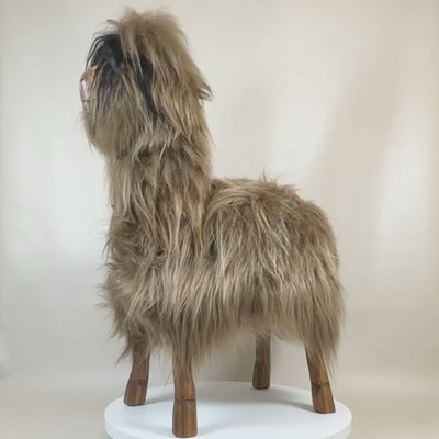 Banqueta de ovelha alpaca Ötzi »Lou« banqueta de designer banqueta de animal