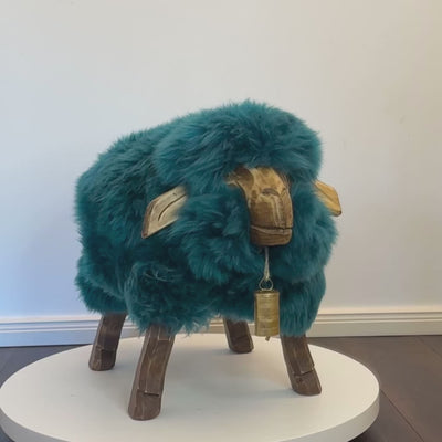 Designer Tierhocker »Judy« das freche Madl petrol Schafhocker Kids