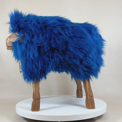 Sgabello premium per animali, sgabello per pecore »Emma« la ragazza reale blu