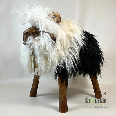 Schafhocker absolutes Einzelstück ➳ Jogi der wilde Bua weiß