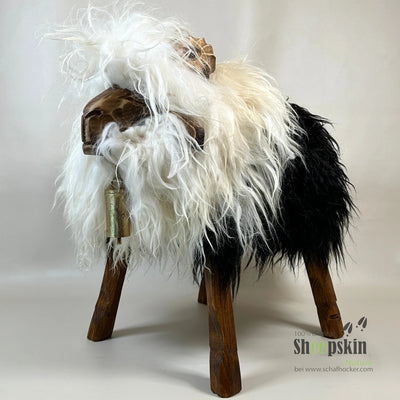 Schafhocker absolutes Einzelstück ➳ Jogi der wilde Bua weiß