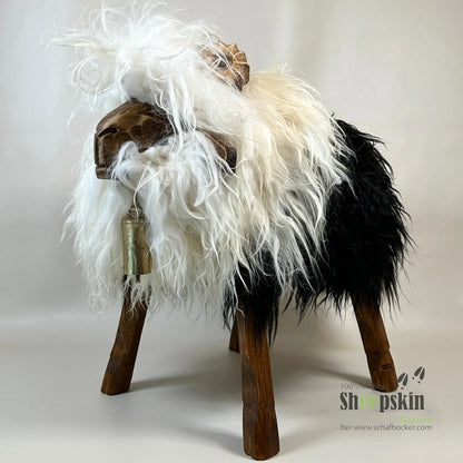 Schafhocker absolutes Einzelstück ➳ Jogi der wilde Bua weiß