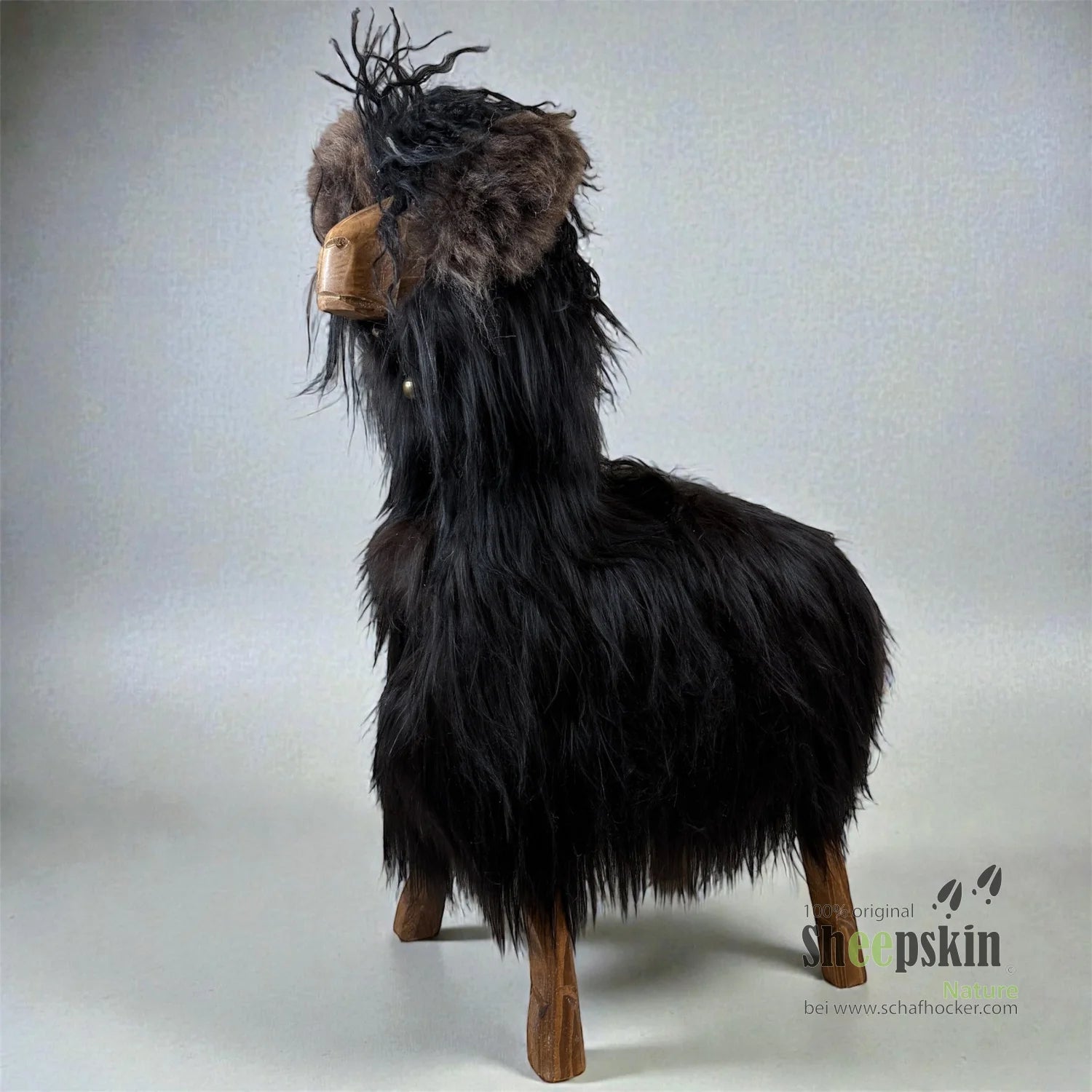 Schafhocker Alpaka Ötzi »Kusco« Designer Hocker Tierhocker