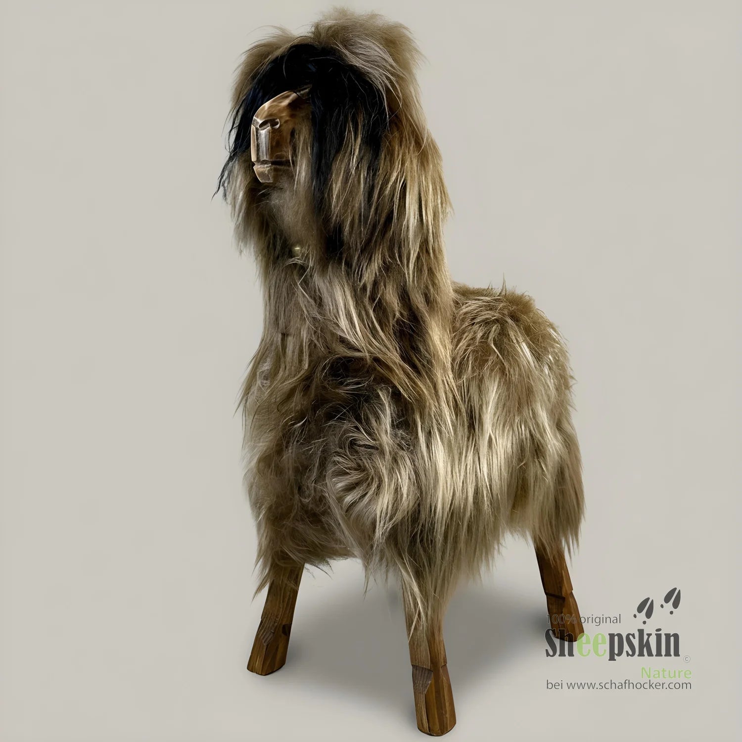 Schafhocker Alpaka Ötzi »Lou« Designer Hocker Tierhocker