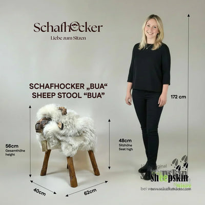 absolutes Einzelstück Schafhocker Bua »Lennart« Designer