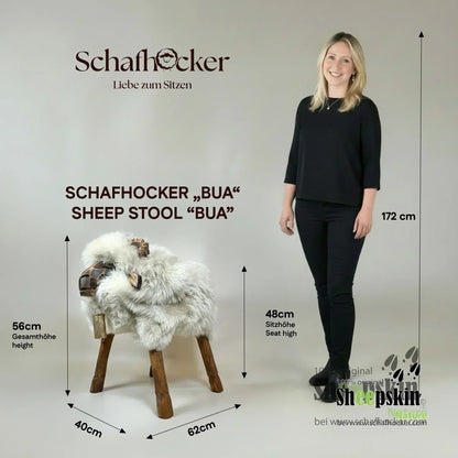 absolutes Einzelstück Schafhocker Bua »Lennart« Designer