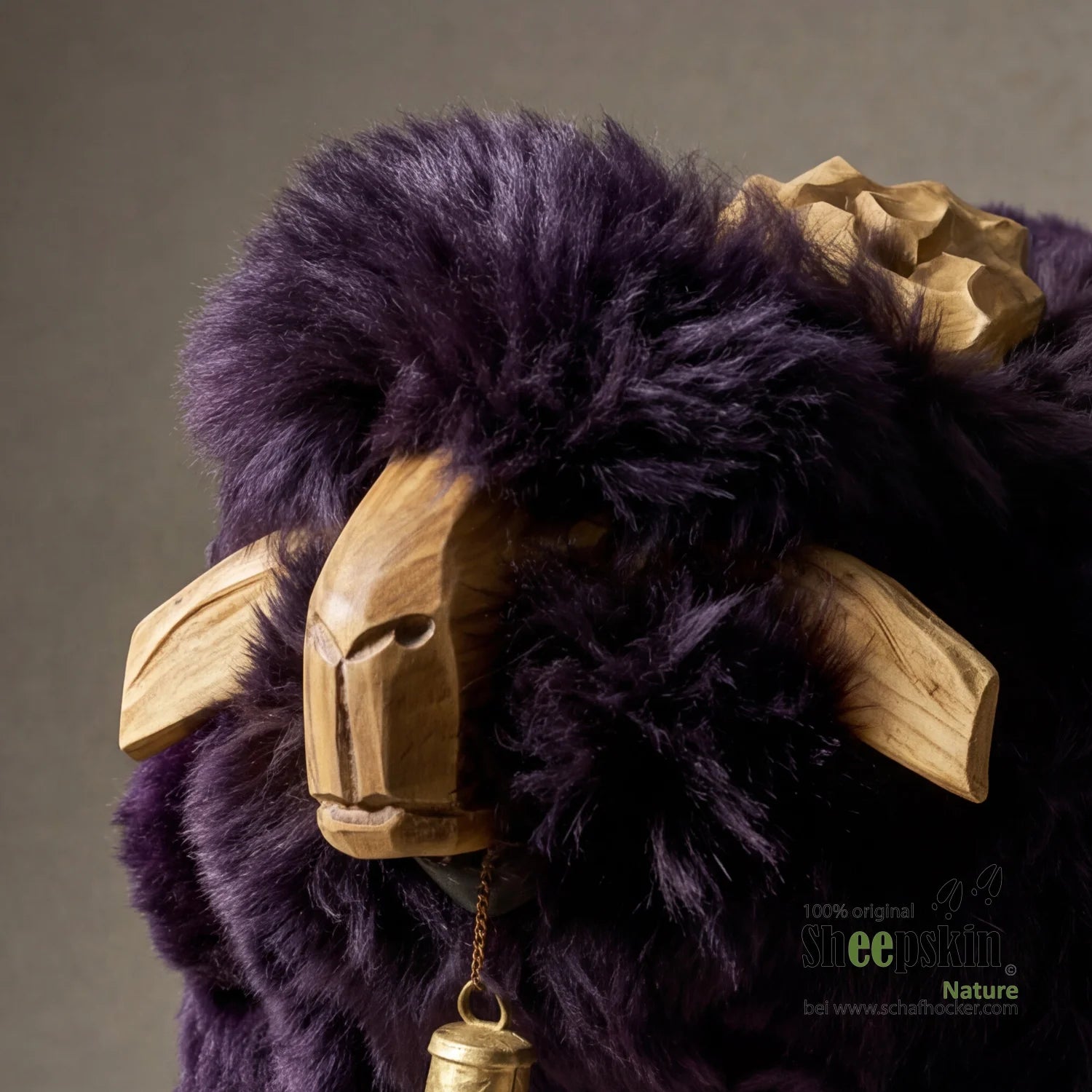 Schafhocker »Benedikt« der elegante Bua aubergine Designer