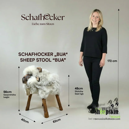 absolutes Einzelstück Schafhocker Bua »Lennart« Designer
