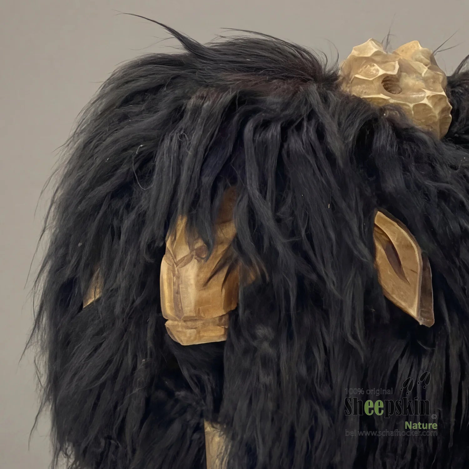 Schafhocker »John« der wilde Bua schwarz braun Designer