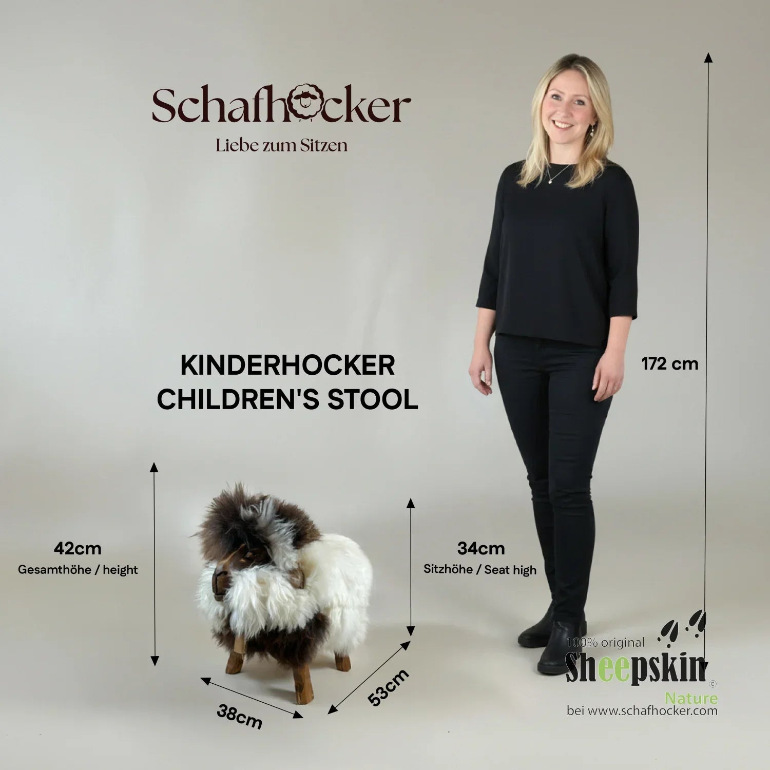 Premium Design Schafhocker Kinderhocker Bua »Clemens«