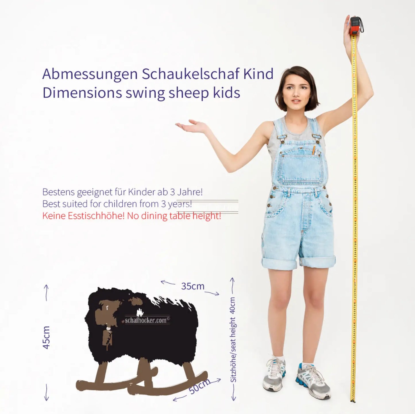 Schafhocker ➳ Matilda das Schaukelschaf lila Designer