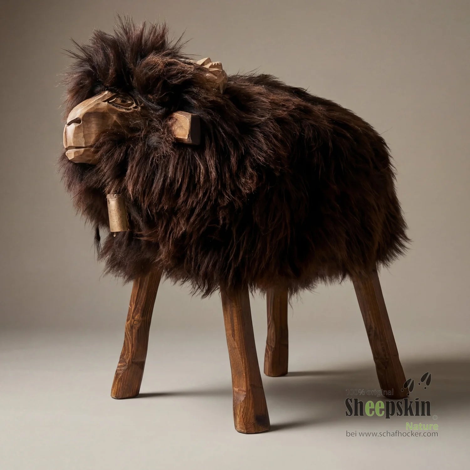 Schafhocker »Oskar« der lebhafte Bua braun Designer