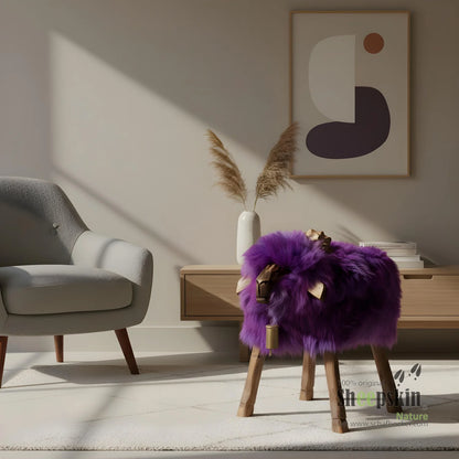 Schafhocker ➳ Tim der freche Bua lila Hocker Designer