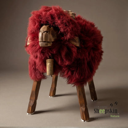 Schafhocker »Vincent« der freche Bua weinrot Designer