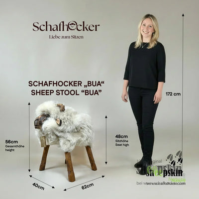 absolutes Einzelstück Schafhocker Bua »Lennart« Designer