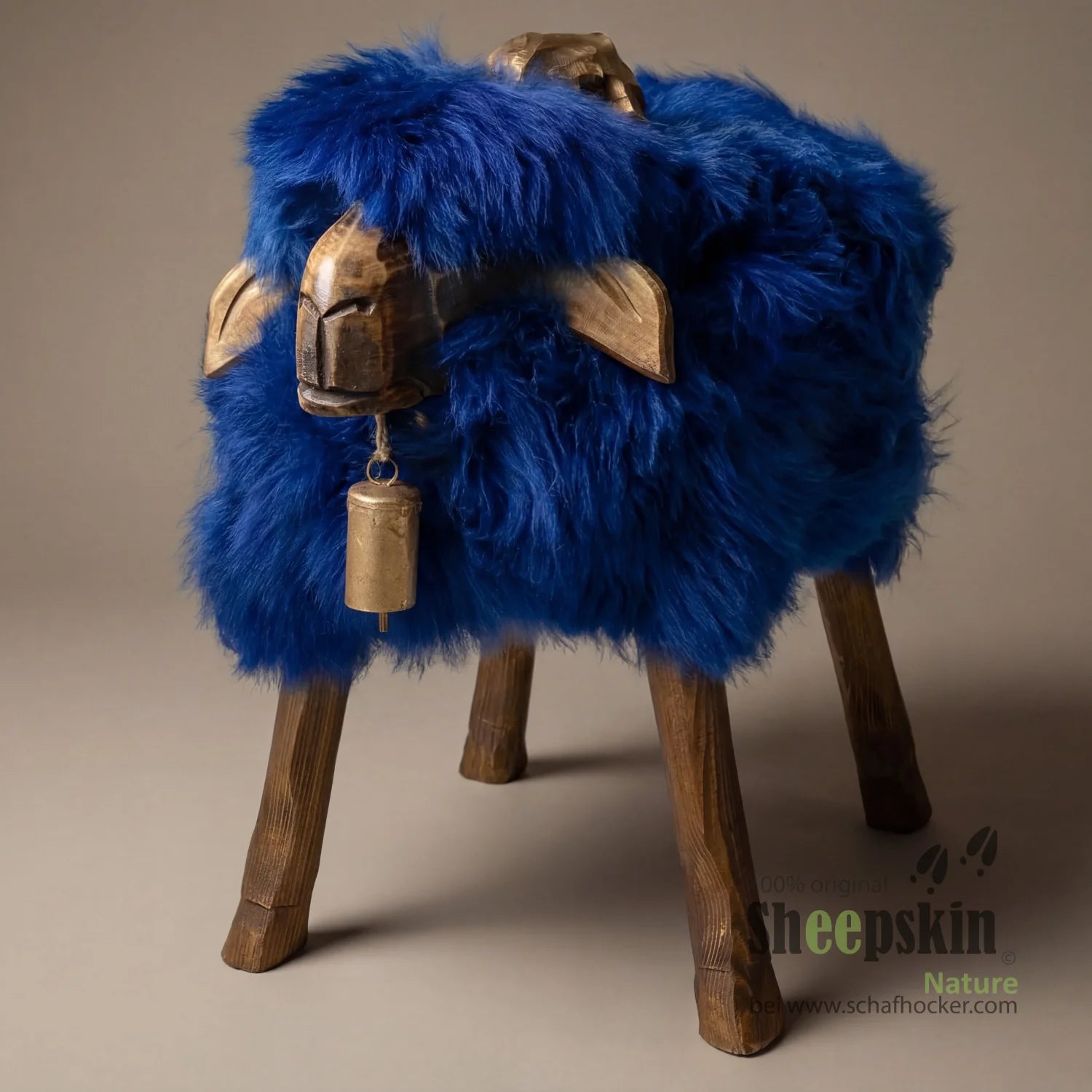 Schafhocker »William« der royale Bua blau Designer