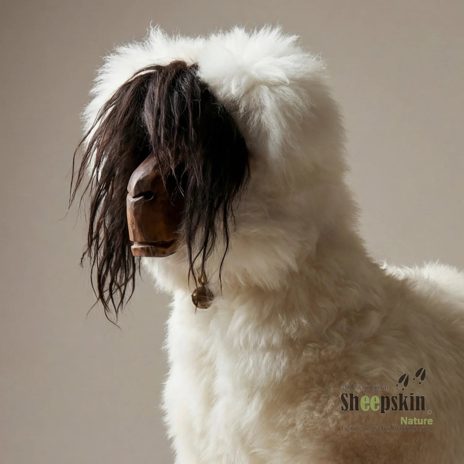 »Stella« das Alpaka Schaukelschaf Schaukelpferd weiß für