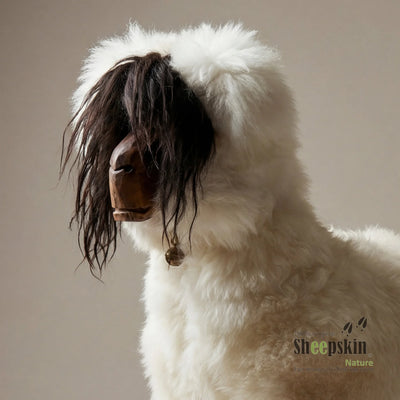 »Stella« das Alpaka Schaukelschaf Schaukelpferd weiß für