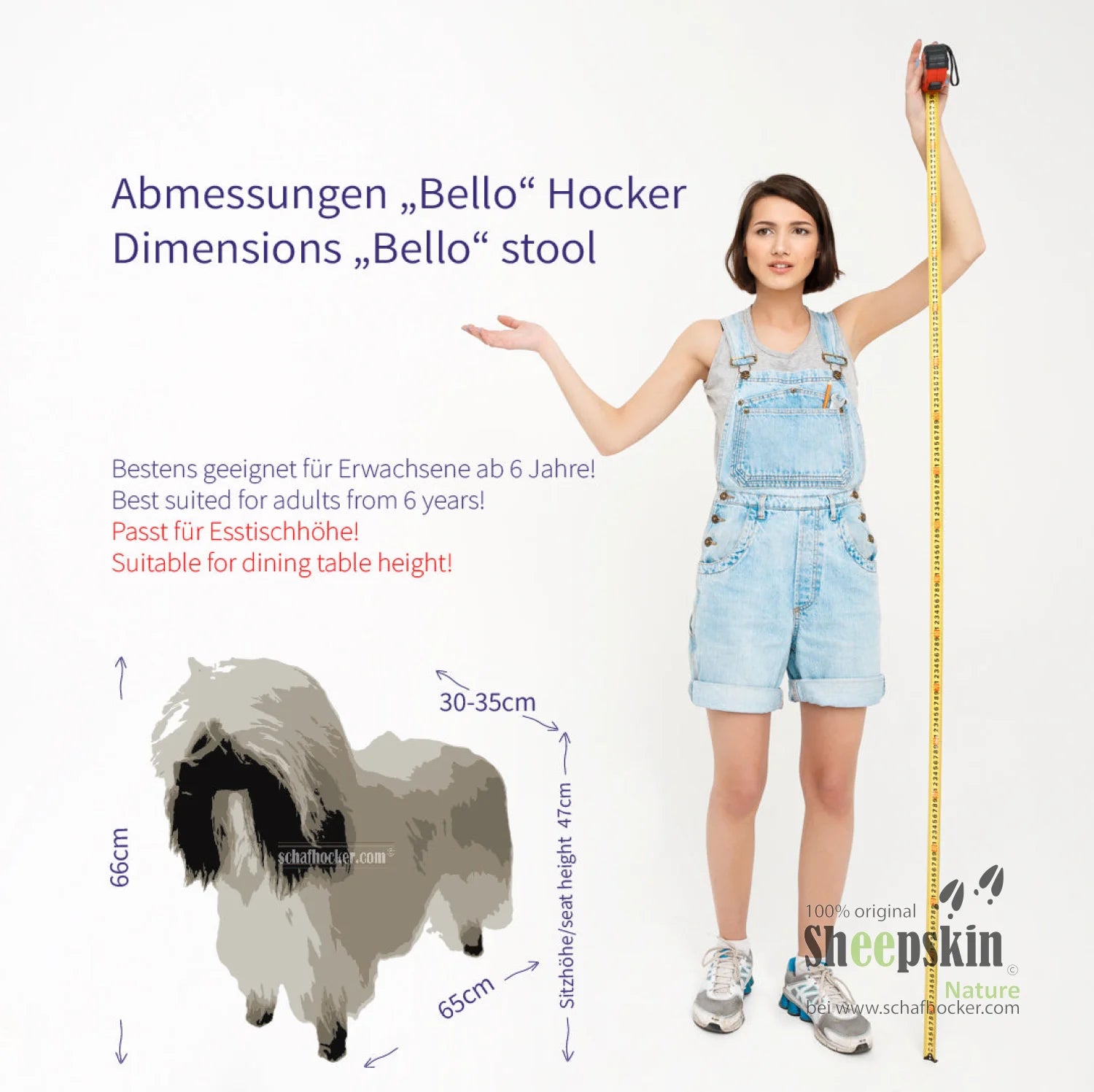 Tierhocker Hund 🐩 Bello Hocker Fellbank Designer Barhocker