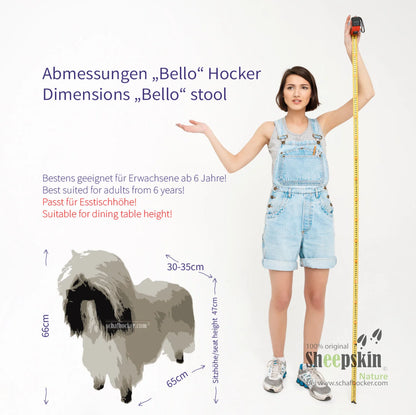 Tierhocker Hund 🐩 Bello Hocker Fellbank Designer Barhocker
