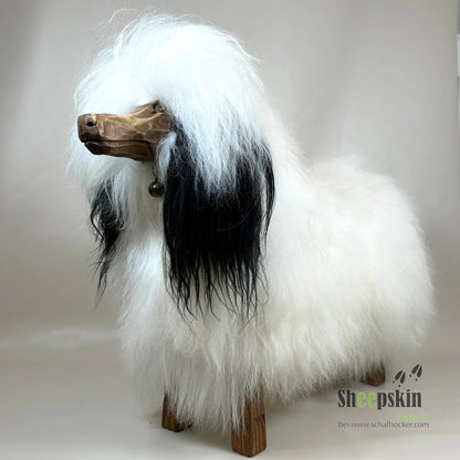 Tierhocker Hund 🐩 Bello Islandfell weiß Hocker Fellbank