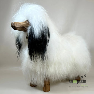 Tierhocker Hund 🐩 Bello Islandfell weiß Hocker Fellbank