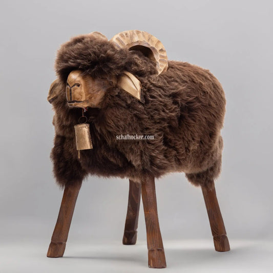 Tierhocker Mufflon 💕 Hansi braunbärbraun Designer Barhocker